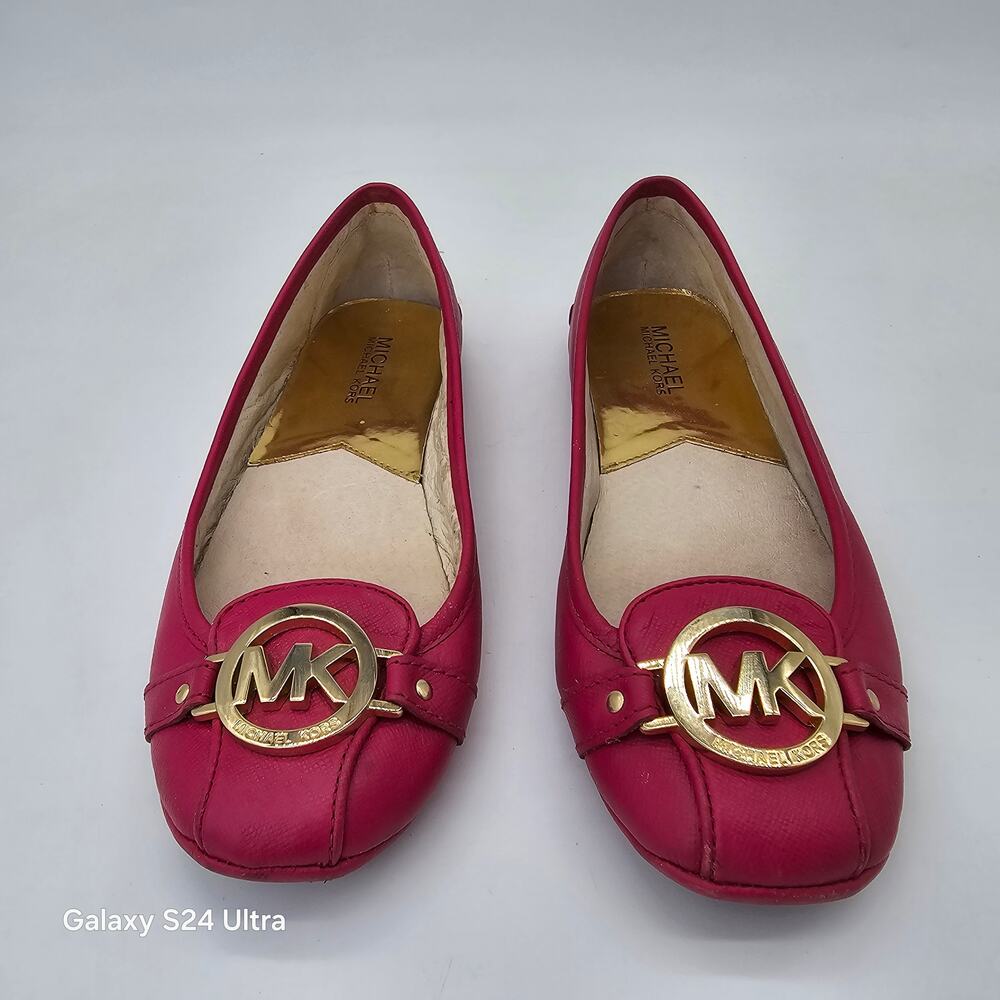 Michael Kors Flats Pink Leather Slip On Moccasin Drivers Moc Women's 7M - Picture 4 of 10